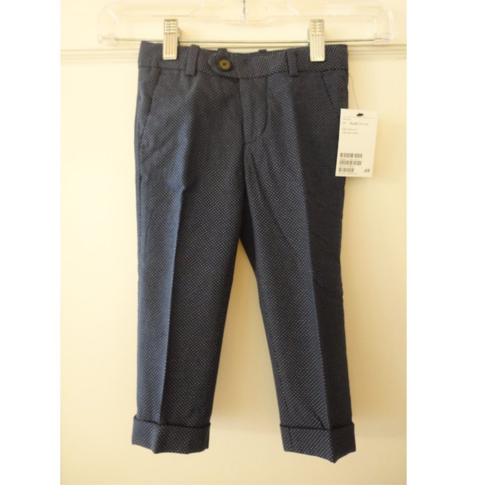 NWT H&M Blue Dot Dress Pants 1 1/2 - 2 years